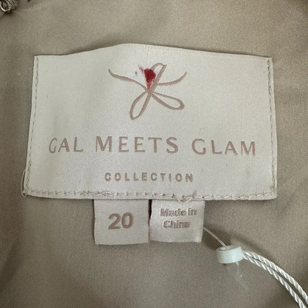 Gal Meets Glam Colection Rosemary Midi Dress Women's Size 20 Floral Embroidered - Picture 9 of 15